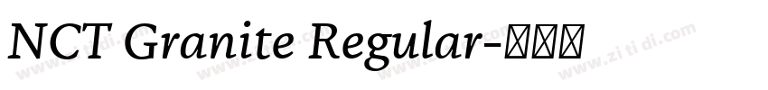 NCT Granite Regular字体转换